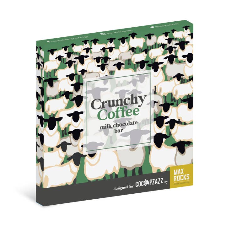 Max Rocks Crunchy Coffee Milk Chocolate 80g for wholesale by Coco Pzazz