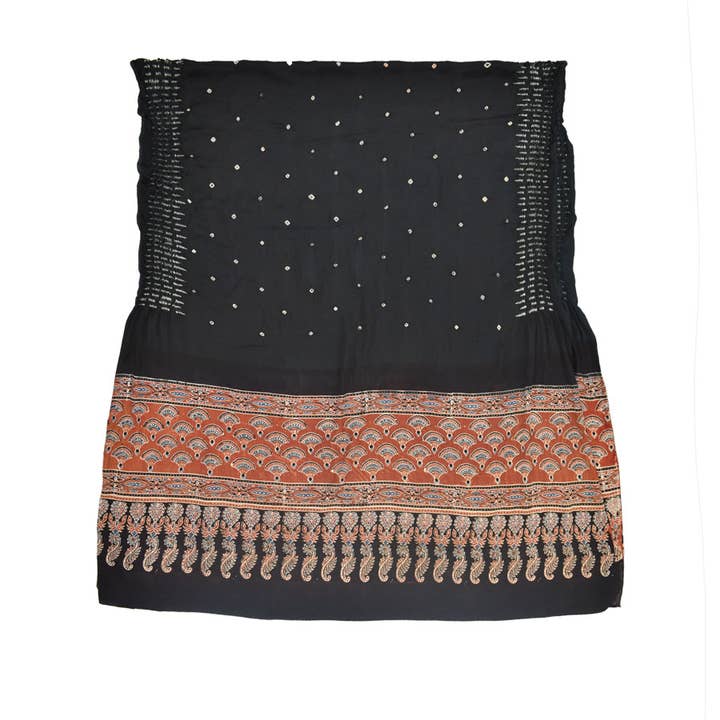 Dupatta Designs - Wholesale Scarf – Women's - Faiz II Limited Edition Handmade Bandhani Shawl4