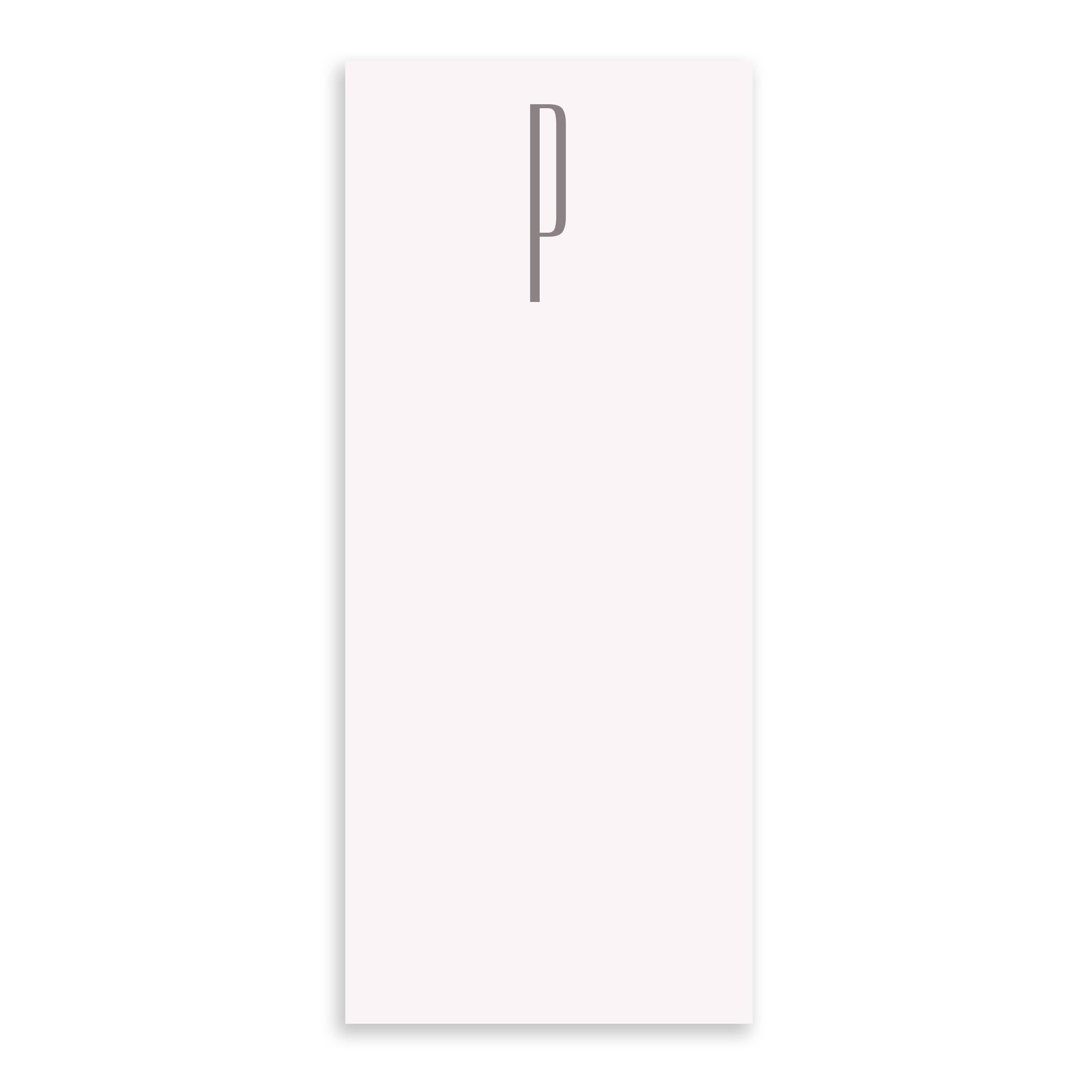 Black Ink - Wholesale Notepad - Long Skinny Gray Initial Notepads13