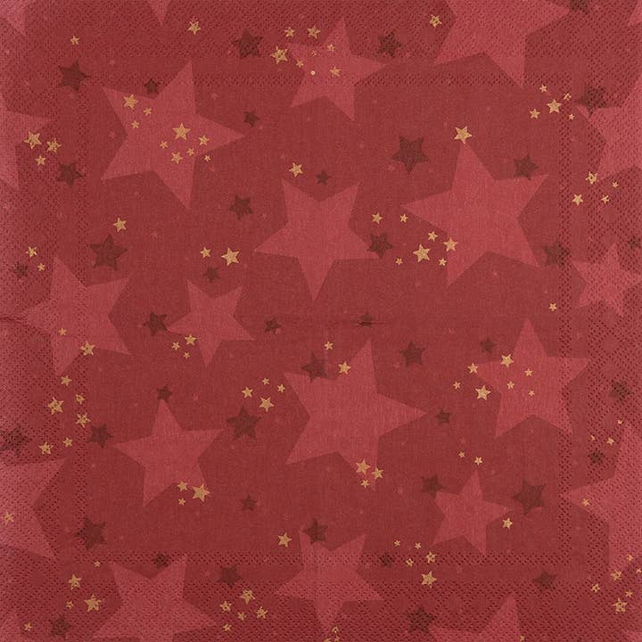 Home Fashion - Carl Dietrich GmbH - Wholesale Disposable napkin - Cocktail napkins Star Shine red1