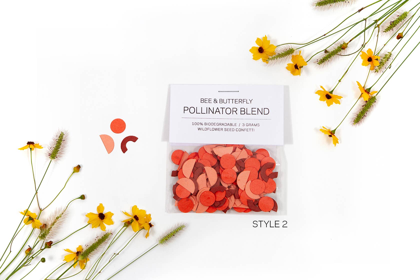 Studio 82° - Wholesale Confetti - Die Cut Wildflower Seed Confetti - Red1
