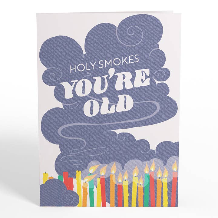 Lovepop Cards - Wholesale Birthday Card - Holy Smokes You're Old Birthday 5''x7'' Card, Birthday Cards