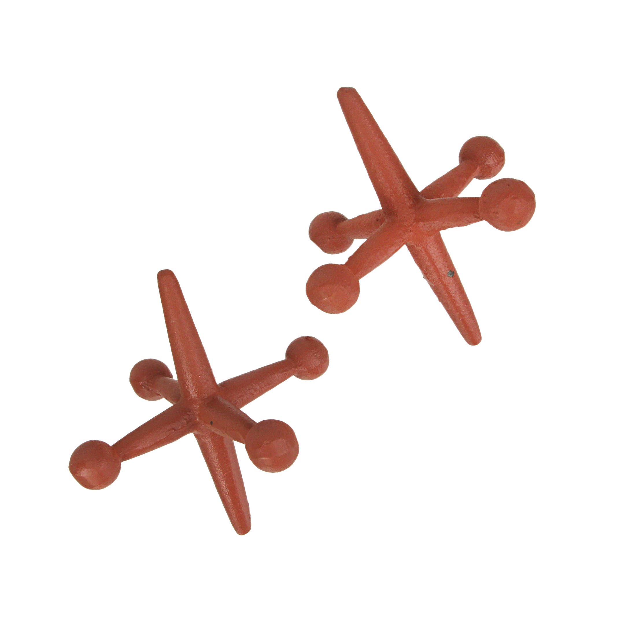 Zeckos – wholesale Bookend – Set of 2 Orange Painted Cast Iron Jack Bookends Sculpture2