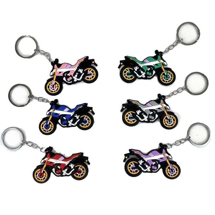 ASSORTEREDE MOTORCYKEL NØGLERING 21104-32 (12PC) for engroshandel på Faire
