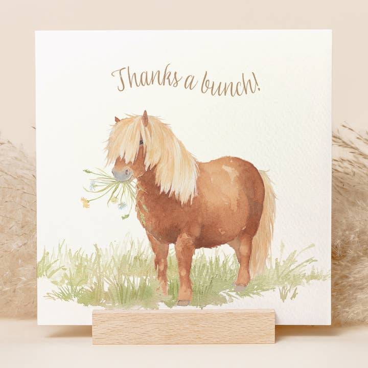 Thanks a Bunch Shetland-Grußkarte für den Großhandel von The Humble Hare