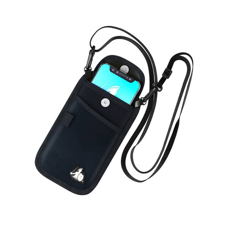 Black Cell Phone EMF Protection + Radiation Blocking Pouch for wholesale on Faire