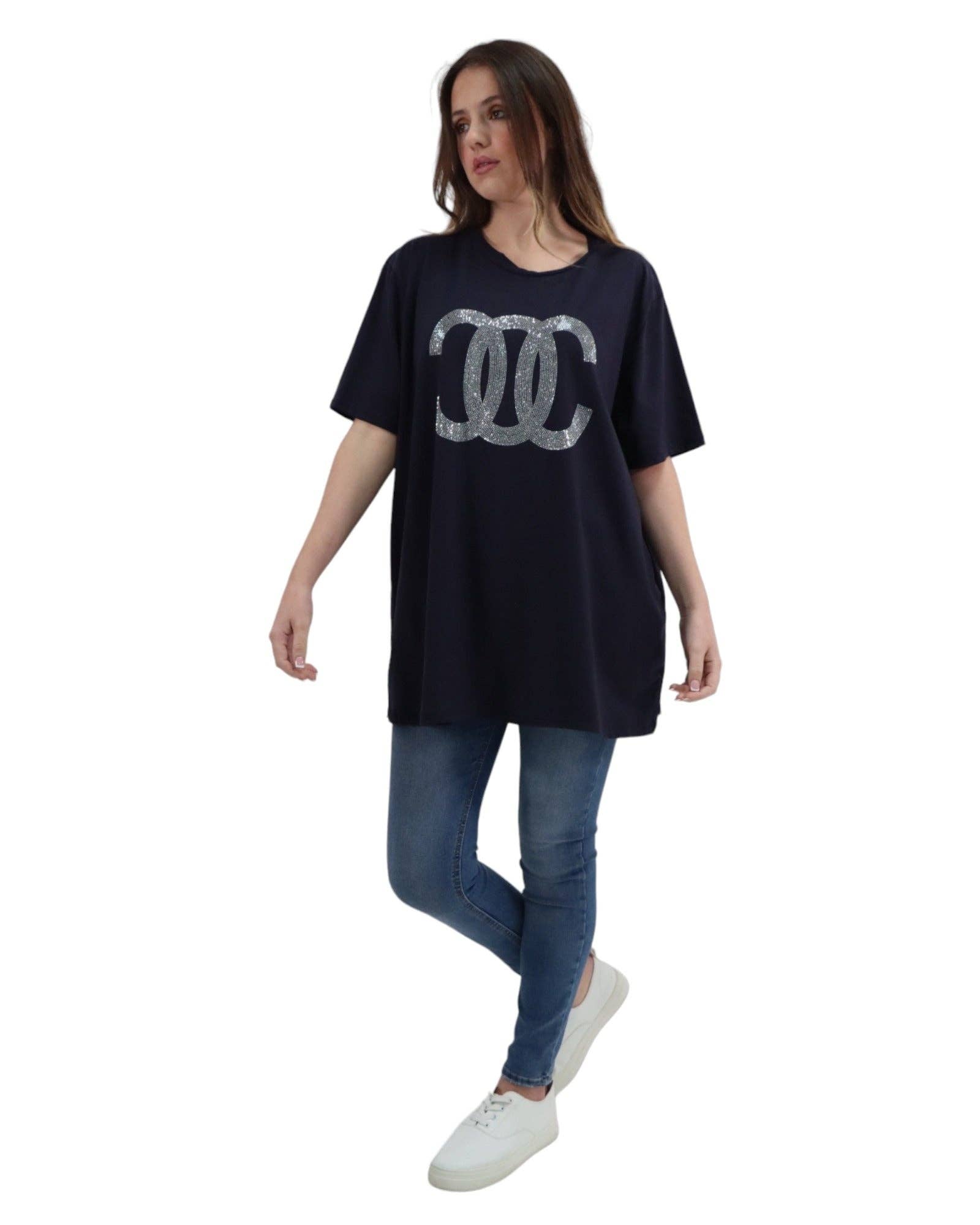 Miss Bold – wholesale Tunic – Women’s – Italian Diamante CC Print T-Shirt21