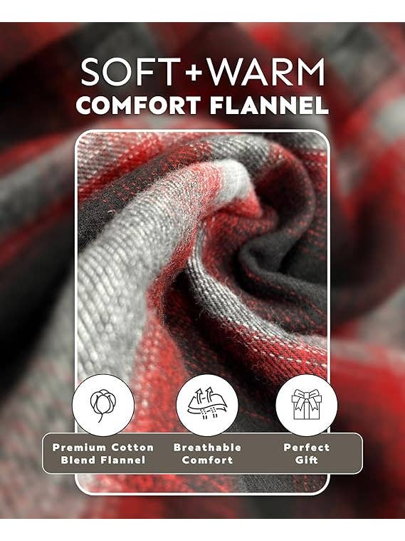 I-Wear Brands - Wholesale Nightshirt - Men's - 2 Pack Men's Cotton Flannel Long Henley Nightshirt5