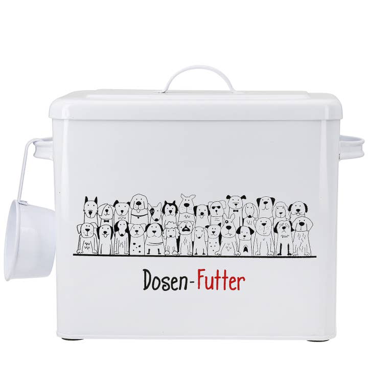 GILDE opbevaringsdåse til hundefoder, hvid, h. 25 cm for engroshandel hos Gilde Handwerk Macrander GmbH & Co. KG