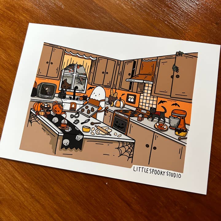 Kitchen Art Print för wholesale av Little Spooky Studio