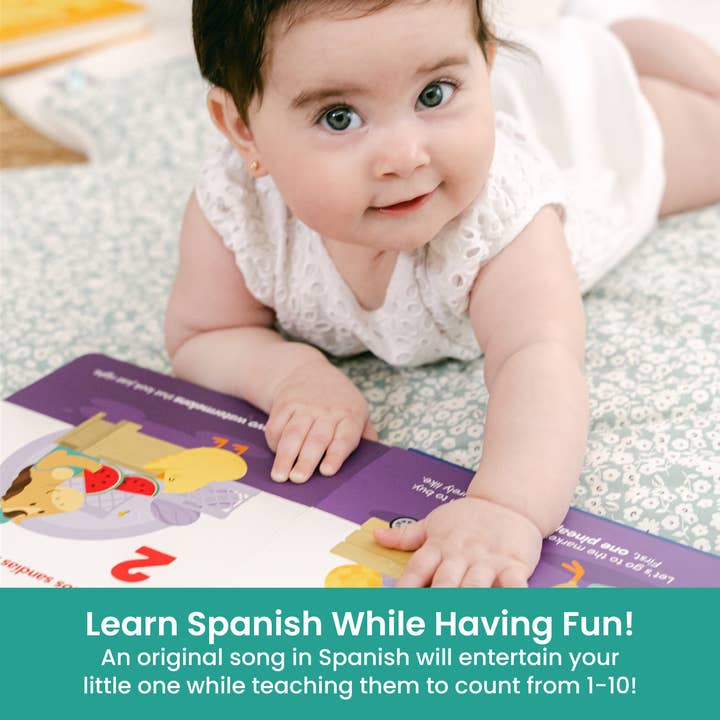 Binibi - Wholesale Baby & Toddler Book (0-2) - Bilingual Music Book About Counting: Contando en el mercado4