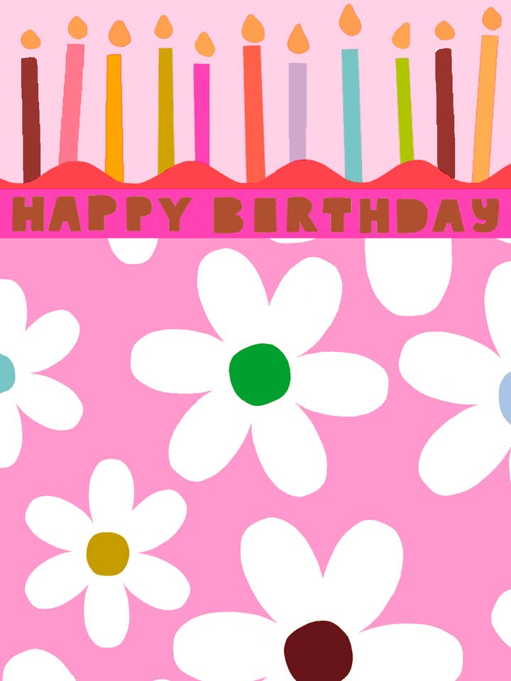 Tillykke med fødselsdagen Store tusindfryd for engroshandel hos Paper Salad