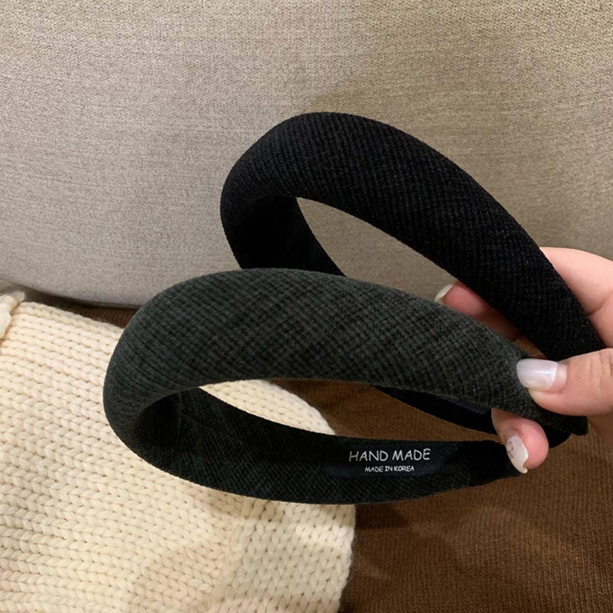 ACCITY - Wholesale Fashion Headband - Women's - Ribbed Sponge Wide Headband Retro Look_CWAHA081971
