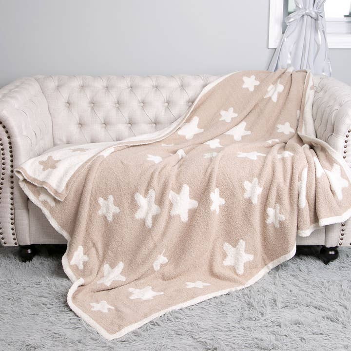 Fashion City - Wholesale Throw Blanket - Star Print Luxury Soft Throw Winter Blanket