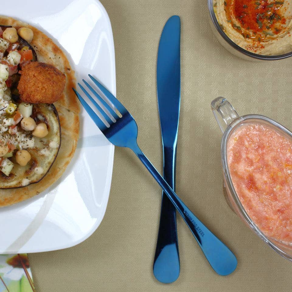 Elyon Tableware® - Wholesale Flatware Set - 20-Piece Colored Flatware Set Stainless Steel Service for 418