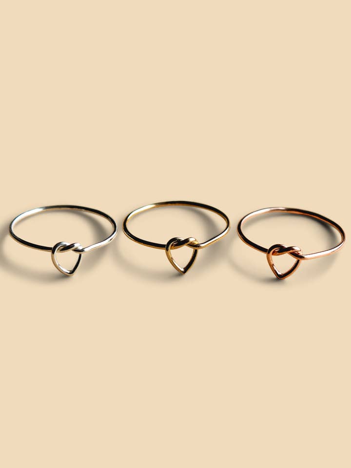 Heart Knot Ring for wholesale by Everly Made