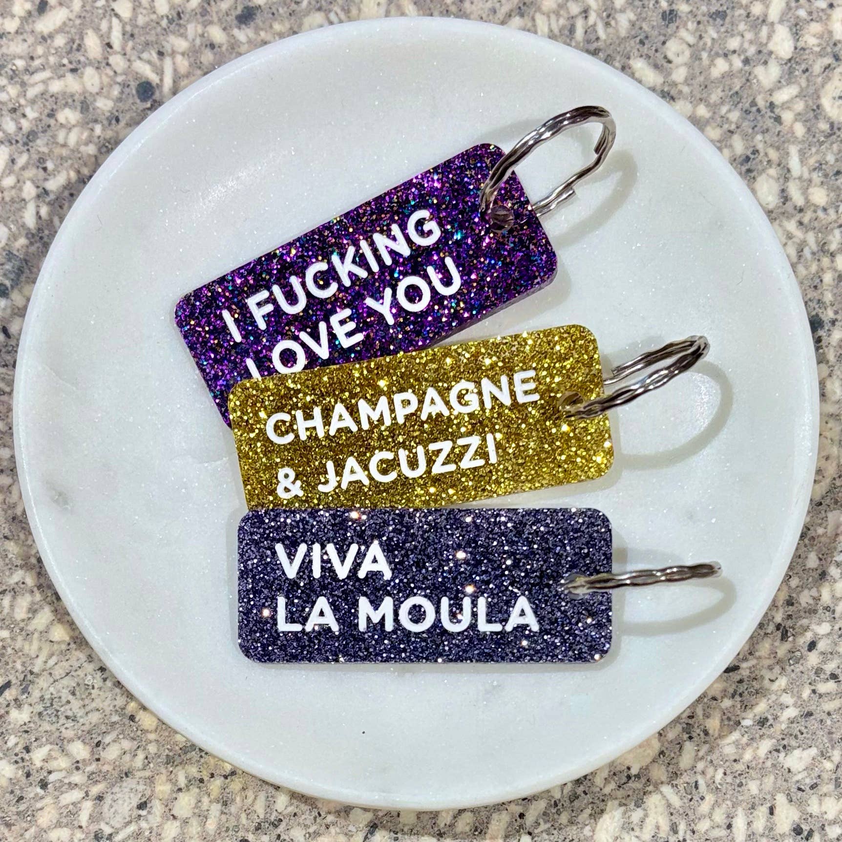 Plus de Love - Wholesale Keychain - Unisex - CUSTOMIZATION Glitter Keychain More Love1