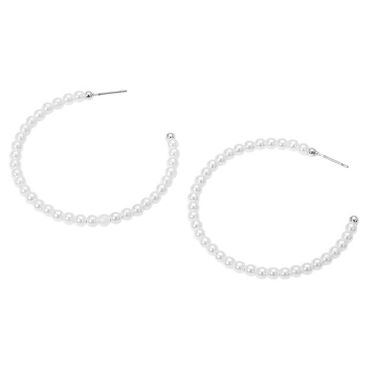 Sensibling Corp. - Wholesale Hoop Earrings - Pearl Hoop Earrings4