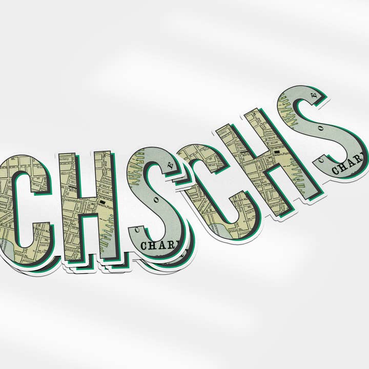 Paperfinch Design - Venta al por mayor Pegatina - Adhesivo de vinilo CHS - Charleston SC Airport Code
