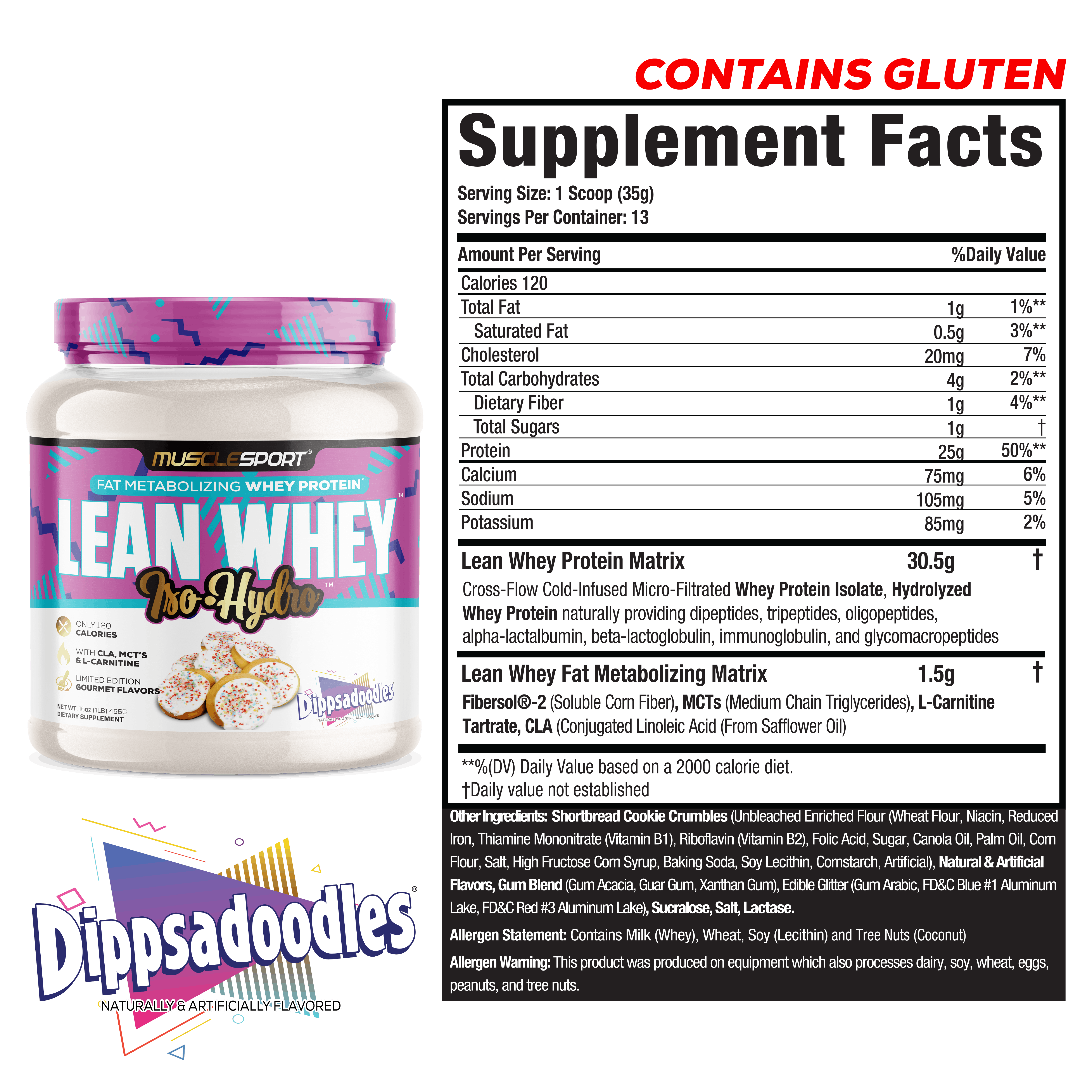 MuscleSport - Wholesale Protein/Superfood Powder - Lean Whey™ Iso Hydro Gourmet Protein 1lb22