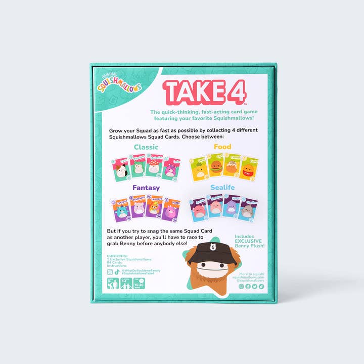 What Do You Meme - Wholesale Card Game - Squishmallows Take4: The Ultimate Family Game for Squishmallows Fans