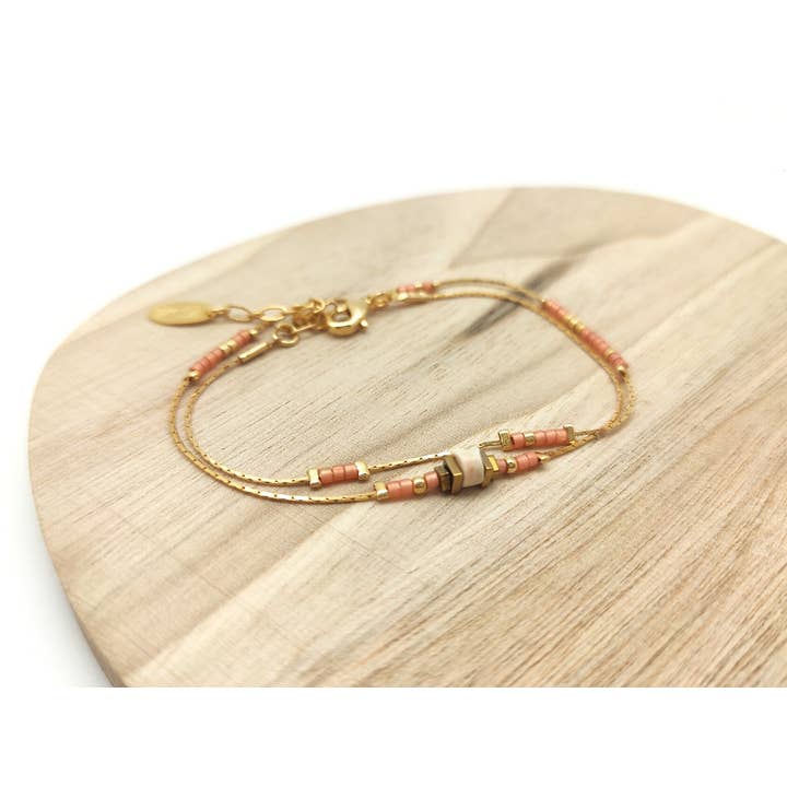 Enelli - Vente Bracelet de perles - Bracelet double tour