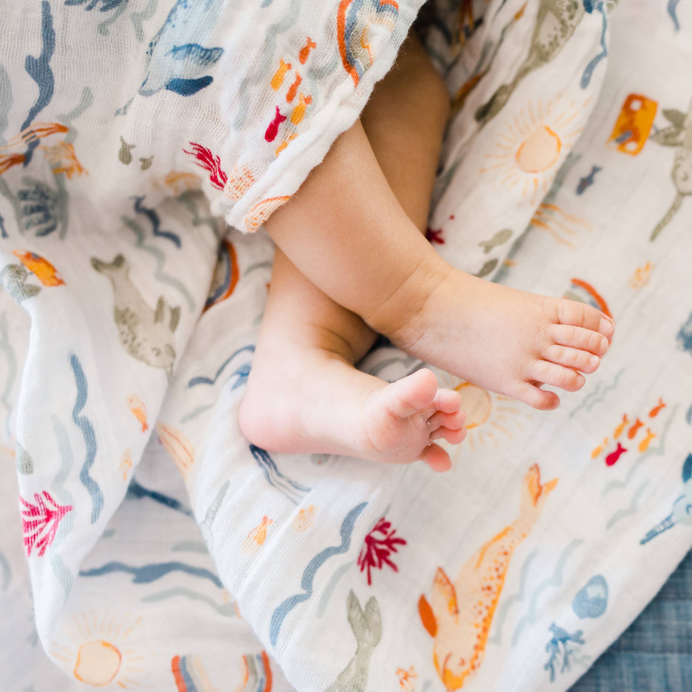 Bebe au Lait - Vendita all'ingrosso Set di copertine fascianti - Neonati - Narwhal & Hello Sunshine - Set di coperte classiche in mussola5