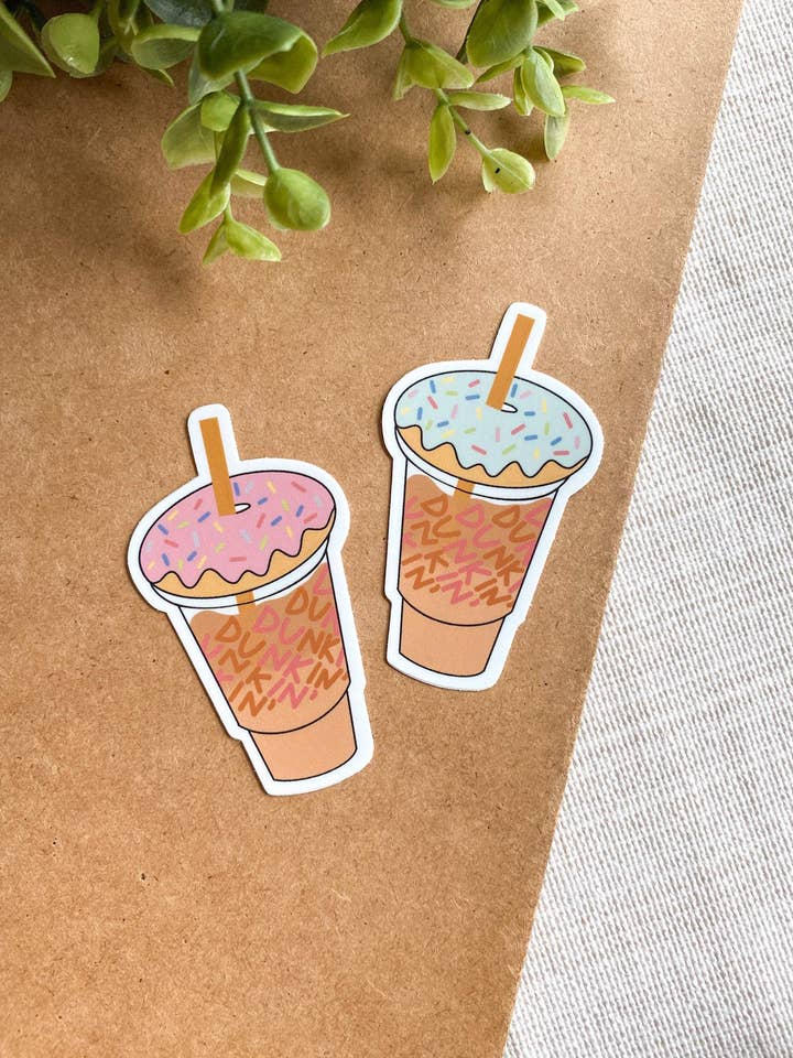 Dunkin Inspired Coffee Sticker for wholesale by Created By Christine