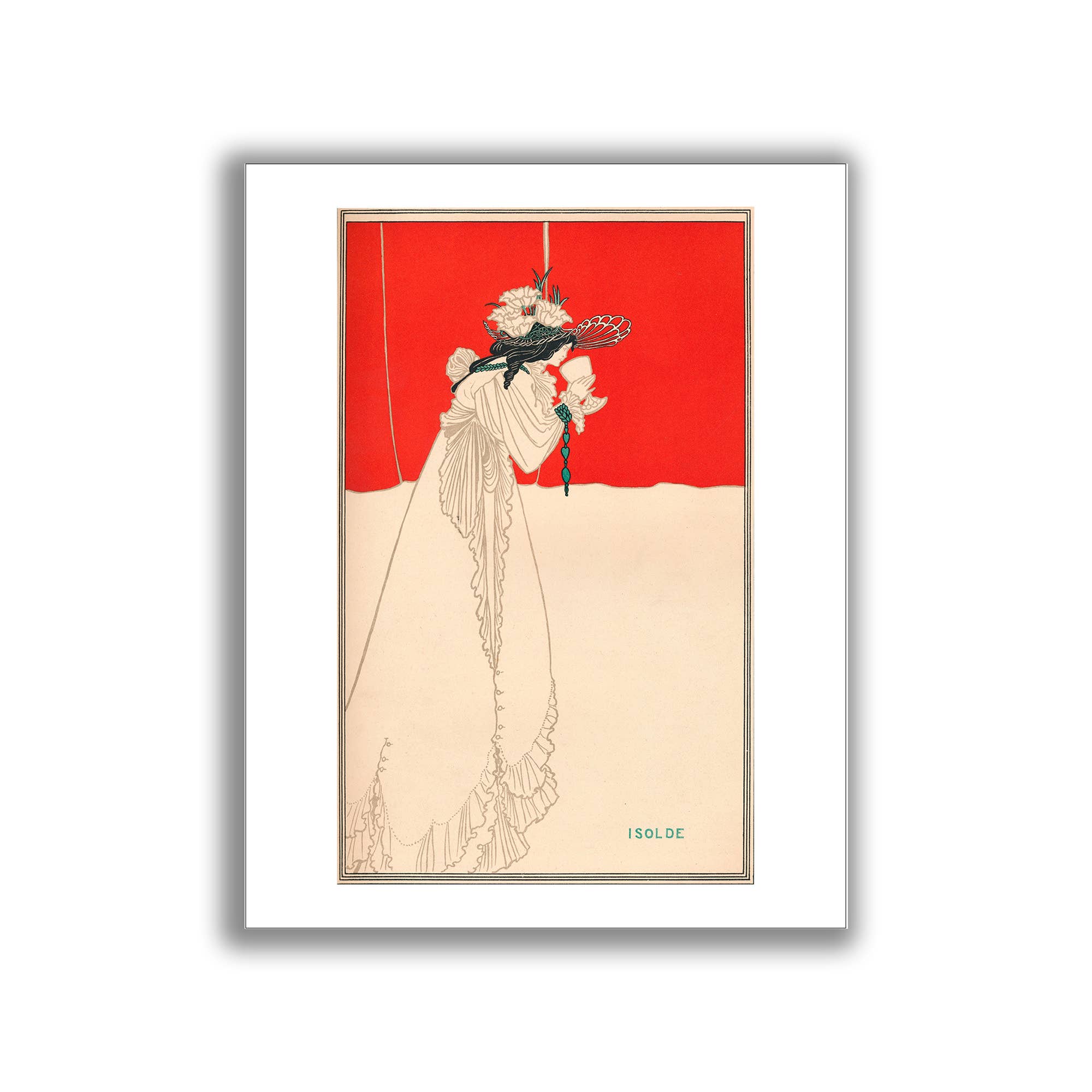 Go To Design - Wholesale Art Print - Fine art print Isolde by Beardsley unframed wall art