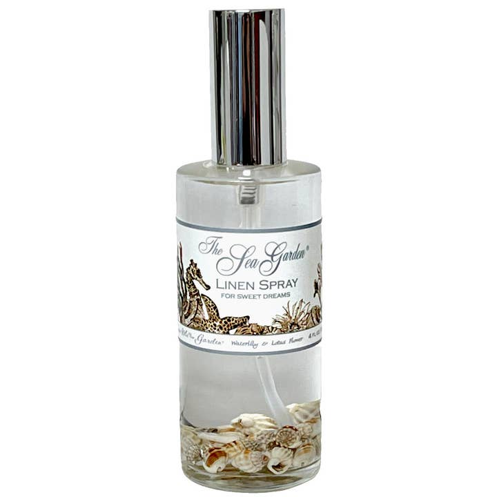 4 oz Sea Garden Linen Spray for wholesale by Kiss Me in the Garden