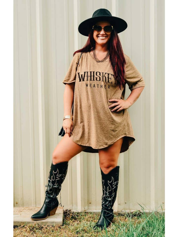 Southern Bliss Co. - Wholesale Screen Printed T-Shirt - Women's - Whiskey Weather Scoop Tee1