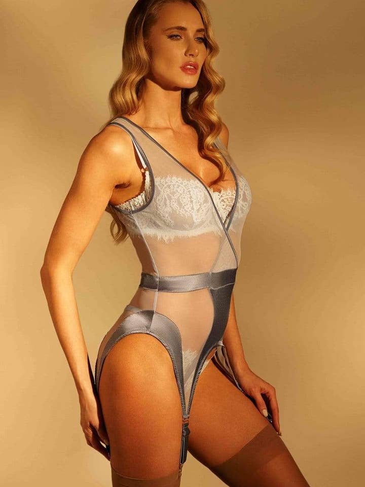 Ana Corset in Blue for wholesale by Mariemur