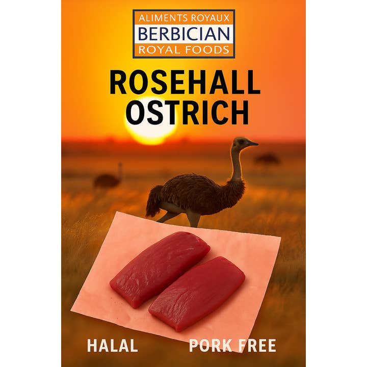 Ostrich Premium Steaks for wholesale by Berbician