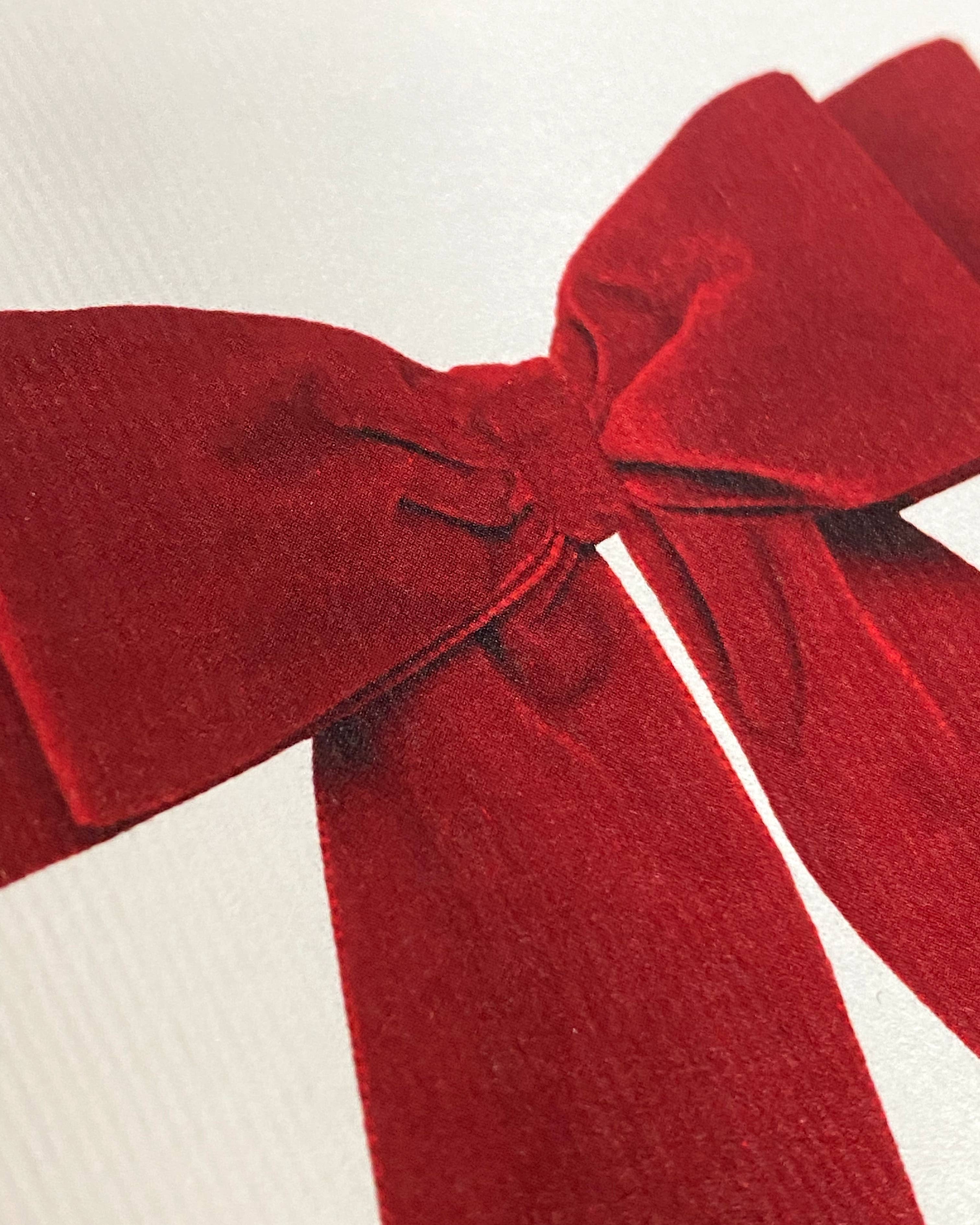 Canonbury Press - Wholesale Love Card - Red Velvet Bow Greeting Card | Birthday Card | Luxury Cards2