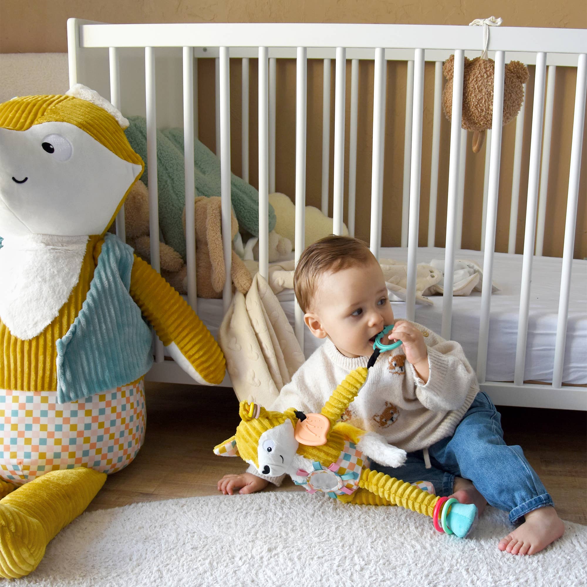 Les Déglingos, France - Wholesale Stuffed/Plush Toy - Kids & Baby - LES DEGLINGOS BABY ON THE GO ACTIVITY PLUSH CYRANOS THE FOX4