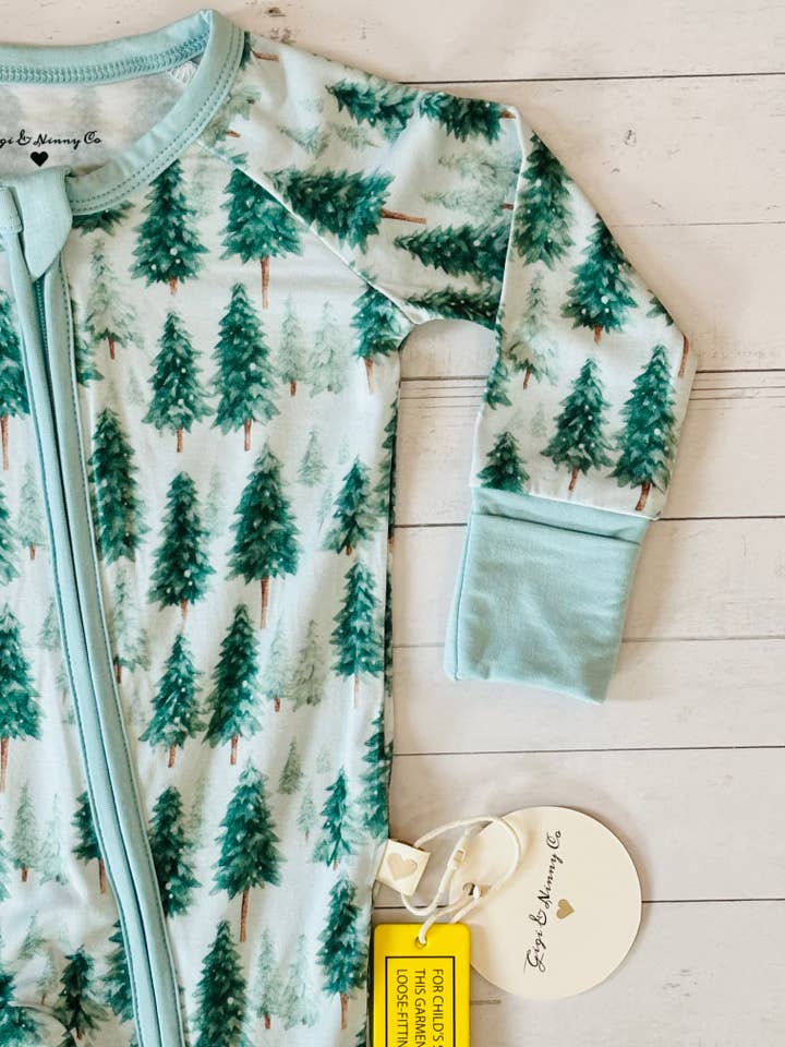 Gigi & Ninny Co - Wholesale Sleepsuit - Baby - On The River Trees Zippy Pajama1