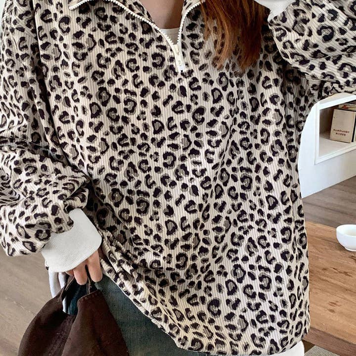 Animal Print Half-Zip Sweatshirt and other Purchase Wholesale half and half. Free Returns & Net 60 Terms on Faire trending on Faire.