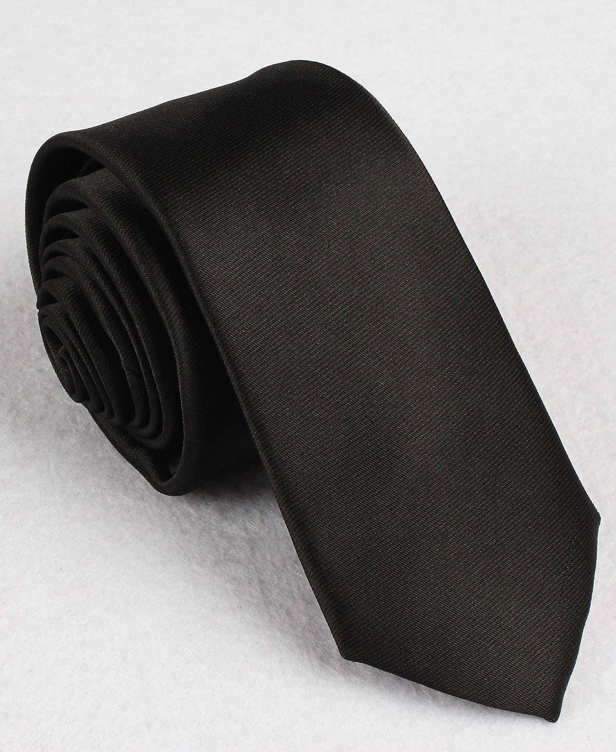 Yves Enzo - Wholesale Necktie - Men's - Satin tie - Black1