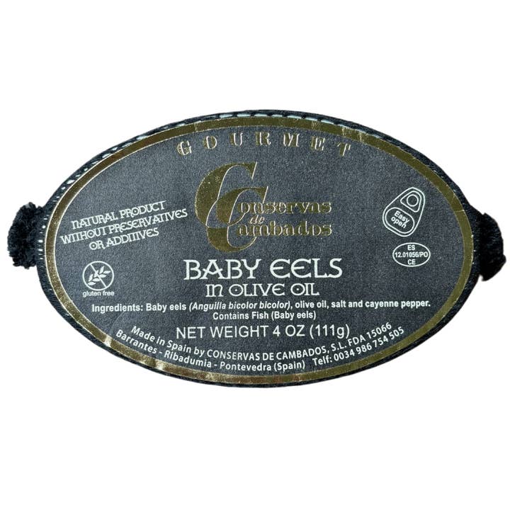 Anguilles de Gourmet à l'Huile d'Olive, Conservas de Cambados pour la vente par Solfarmers INC