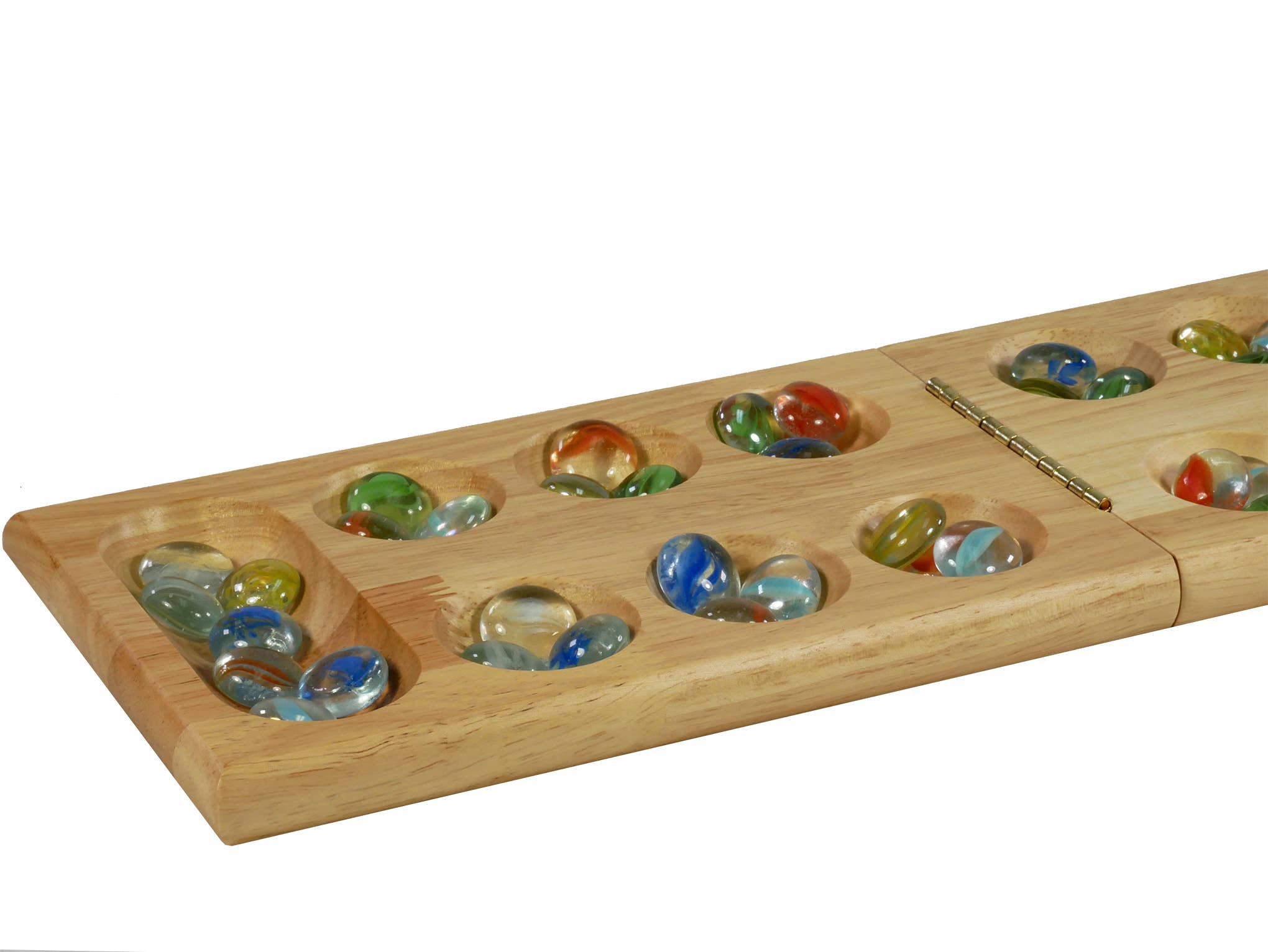 WorldWise Imports - Vente Jeux de société - Mancala - Mancala pliable en bois dans un étui en étain4