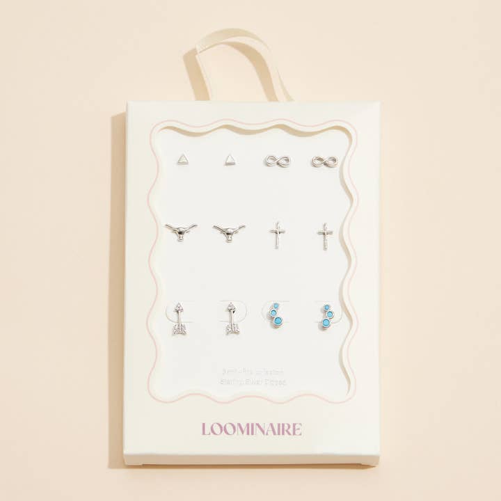 Frem – wholesale Jewellery set – 18K Gold-Dipped Stud Earrings with Crosses & Arrows1