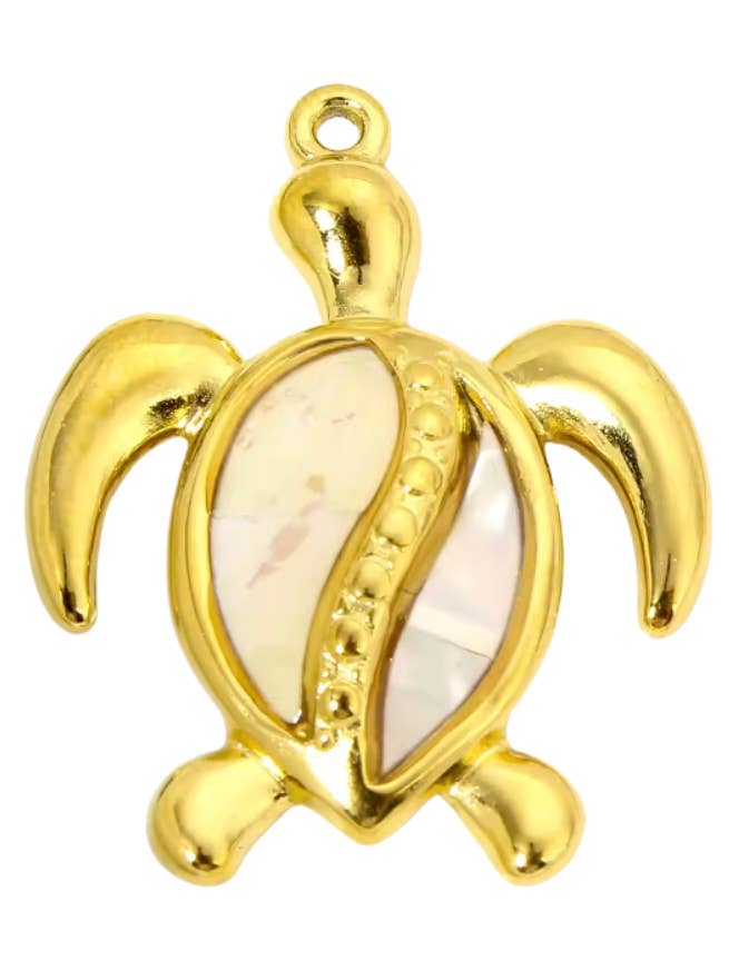 White & Gold Turtle for wholesale by Coco Luna Collection