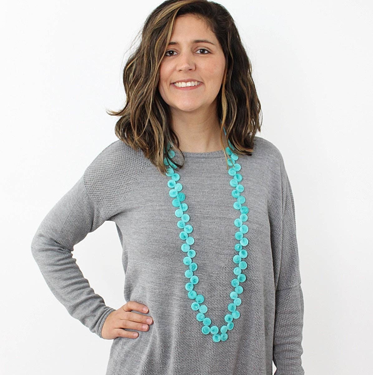 Sylca Designs - Wholesale Beaded/Pearl Necklace - Turquoise Double Bead Sierra Necklace1