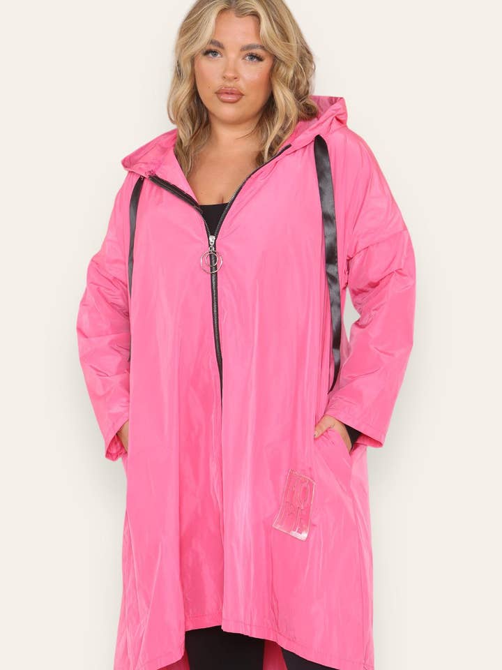 Miss Bold - Wholesale Raincoat - Women's - Oversized Hooded Rain Mac6