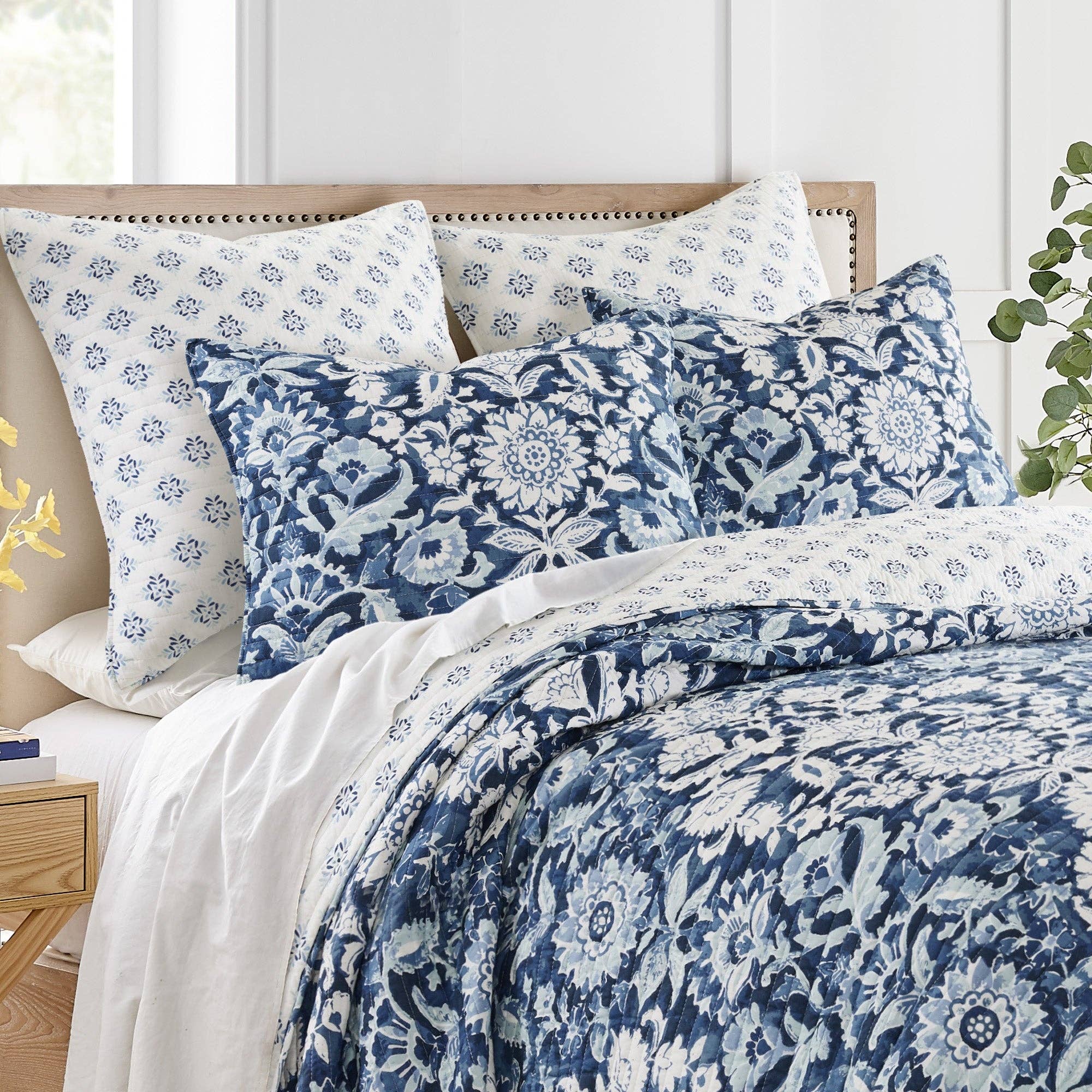 Laure Indigo Quilt Set for wholesale on Faire2
