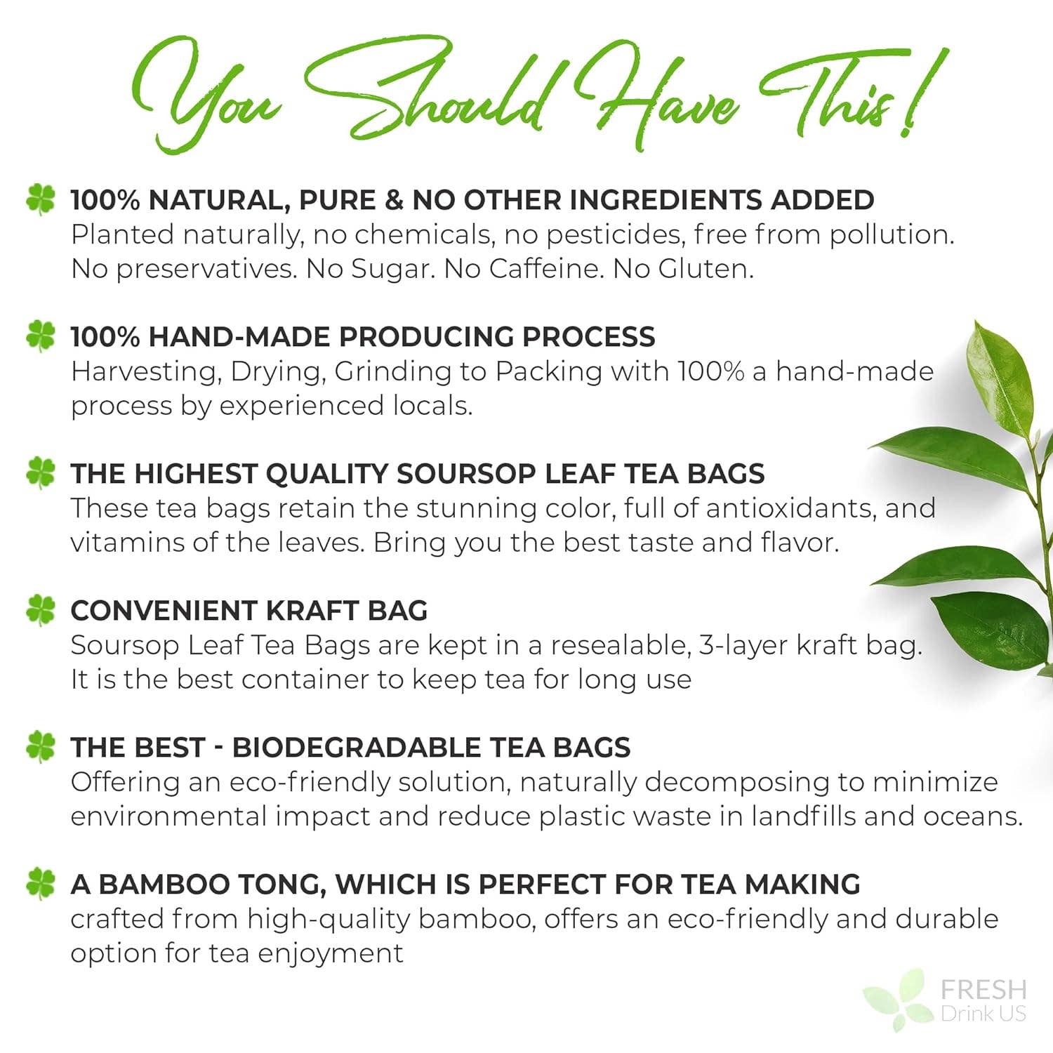 Naomi's Happy Place Shop - Wholesale Health/Detox Tea - Soursop Leaves Tea Version 23