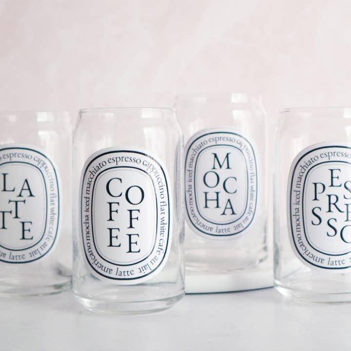 Coffee Glass Beer Glass Can for wholesale by Luxxe Creations Collection