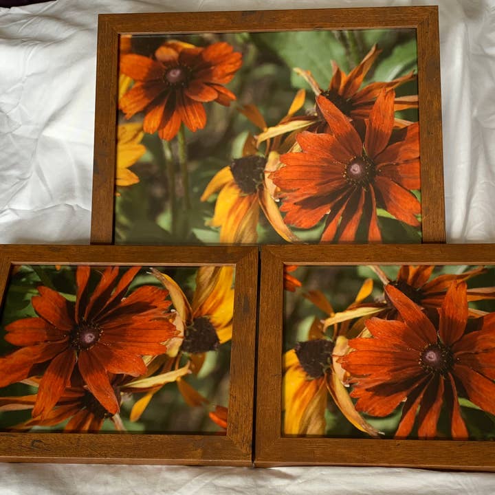 Glory Be to God - Set of 3 brown framed wall prints for wholesale by Analogy Designs