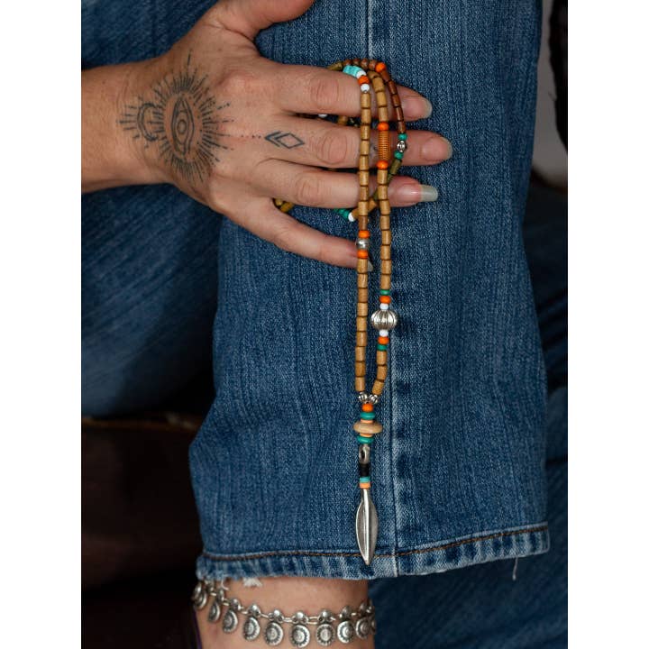 TABOO FASHION - Wholesale Beaded/pearl necklace - Spearhead beads1