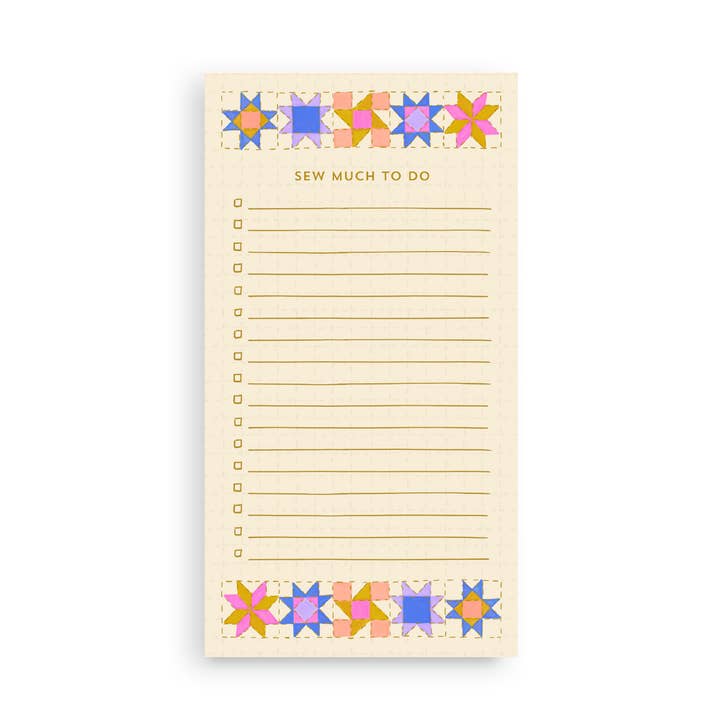 Sew Much To Do Quilt Design Notepad for wholesale by Naomi Paper Co.
